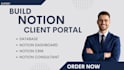 build a professional notion client portal, CRM and dashboard