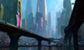create high quality cyberpunk city digital art