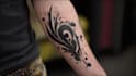 custom an abstract black tattoo design
