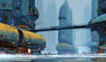 create stunning cyberpunk city illustrations