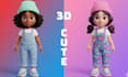 create cute 3d mascot cartoon chibi 3d character modeling animal, toy model