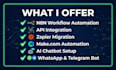 build n8n automation, API integration, ai chatbot and zapier migration