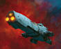illustrate a sci fi spaceship design