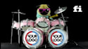 do this funny dj dog playing drum video ad