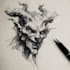 draw dark, horror illustration