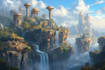 do fantasy concept landscape illustrations