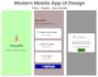 design a clean and modern mobile app UI in figma