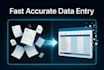 do quick data entry excel and admin support