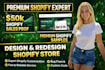 redesign edit update manage clone makeover overhaul shopify modern store website