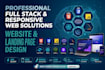 create dynamic full stack landing page and responsive website