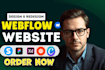 create a minimalstic webflow website top landing page as a webflow expert