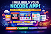 build nocode app or web app using glide, bubble, fluterflow, adalo or appsheet