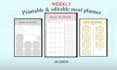 printable editable meal planner