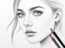 make a charcoal or ink portrait