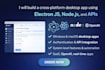 build a cross platform desktop app using electron js, react