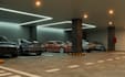 basement car parking visualization, underground car garage, interior rendering