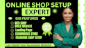 design and setup a high converting shopify online store