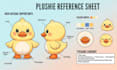 design custom plushie reference sheet stuffed animal toy ych concept