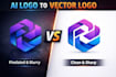 redraw blurry ai logo into high quality vector