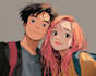 draw anime couple illustration