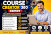 course creator 360 course funnel cc360 website, automation, kajabi online course
