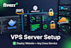 deploy vps server on digitalocean, AWS, google cloud, azure, linode and configs