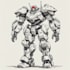 draw amazing character mecha robot illustration