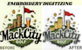 digitize image to embroidery logo and patch designs dst pes file brother