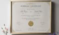design elegant marriage certificate and invitation card