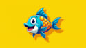 do unique fish mascot logo design 1 day