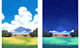 draw pixel art scene and background for your game