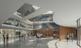 revamp modern school masterplan, educational facility, recreational space render
