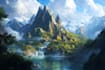 create fantasy landscape illustrations