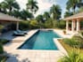 design frontyard, backyard, pool, patio as a landscape architect