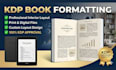 do kdp book formatting, paperback formatting, book layout design