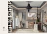 draw interior sketch, architectural illustration and exterior sketch