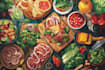 make a food pop art illustration