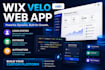 build wix velo web app with database, user login and automation