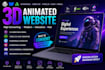 interactive 3d wordpress website and animated  webflow with threejs gsap webgl