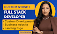 design custom website development frontend web application full stack developer