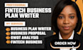 write fintech business plan saas financial model develop fintech financial model