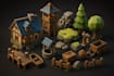 design stylized low poly 3d game assets for unity and unreal engine