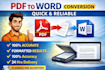 retype PDF to word and format it perfectly