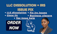 dissolve your llc and fix irs issues properly