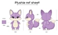 design custom plushie reference sheet stuffed animal character tech pack ych toy
