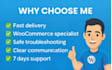 fix woocommerce checkout, payment and shipping issues fast