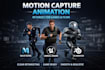 create mocap motion capture animation, mocap for games, films and character