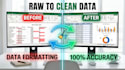 clean messy data in excel google sheets