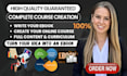 create ebook online course, course content, course curriculum ebook writer