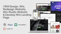 develop wix landing page, create wix website design, redesign wix online store
